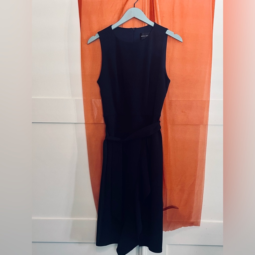 Donna Morgan Navy Faux Wrap Dress